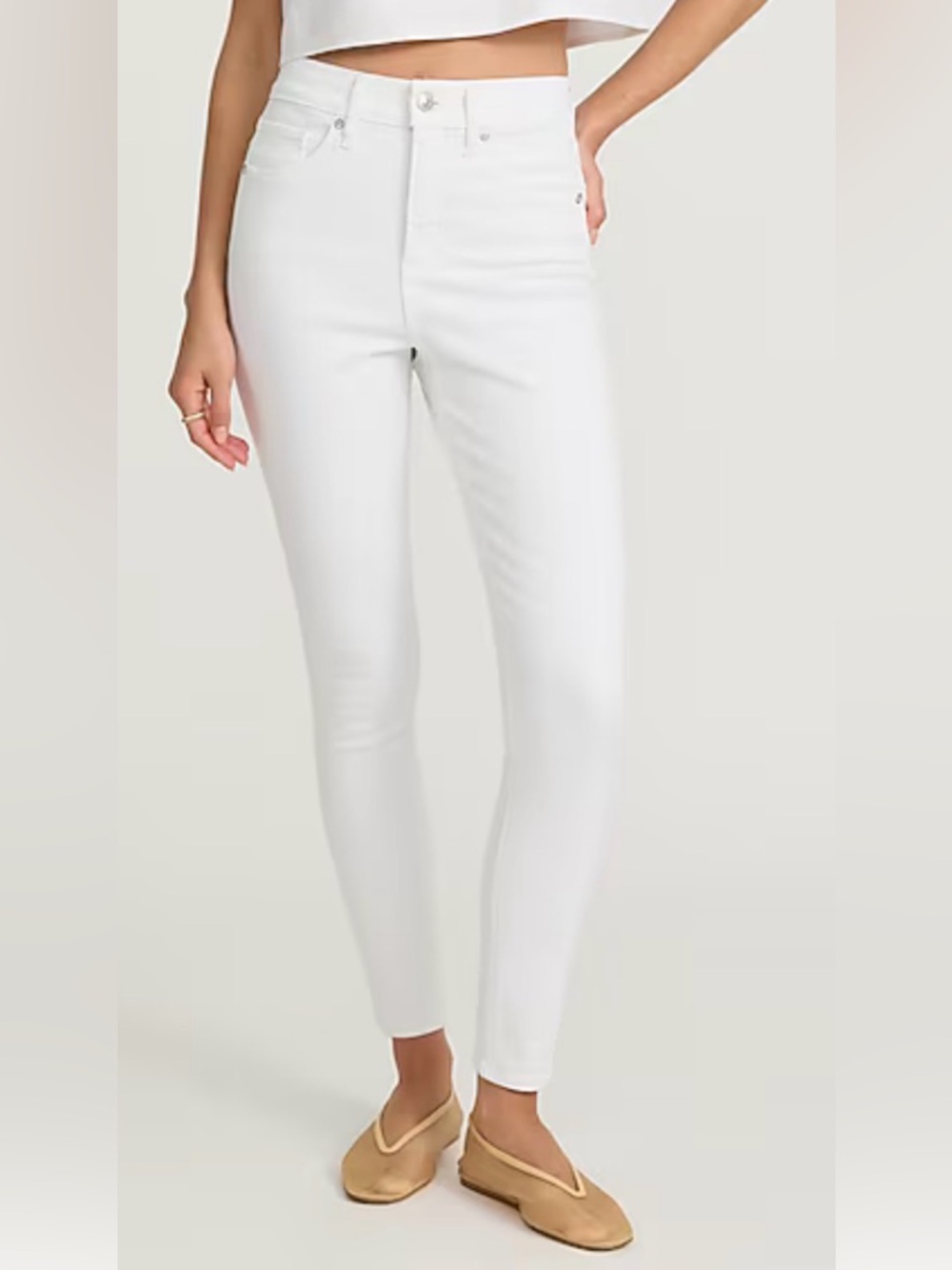 Express White High-Rise Skinny Jeans